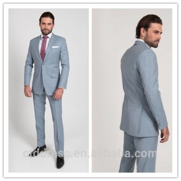 2015 new spring style high quality classic light blue men's slim fit blazer