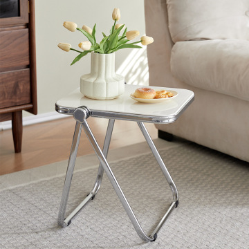 Nordic Simple Transparent Folding Coffee Table for Bedroom and Balcony