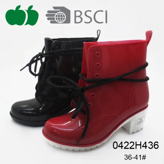 High Quality Durable Plastic Fashion Women Rain Boots