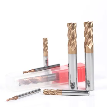HANDERK Tungsten Carbide Square End Mill Bit Set: 14mm, 16mm, 18mm, and 20mm with 4 Flute Design - HRC55 for CNC Tools
