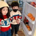 Cartoon Boy Sweater Girl Knitted Sweater Children Coat