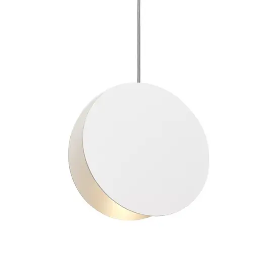 INSHINE White Circular Metal Pendant Light