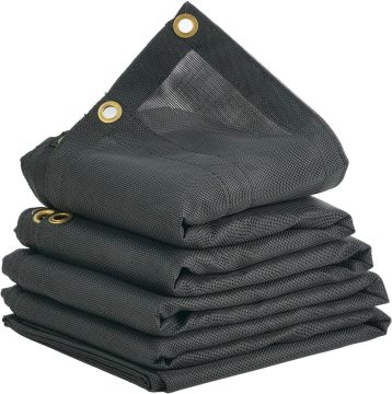 Outdoor Heavy Duty 100oz 7x14ft PVC Coated Dump Truck Mesh Tarp