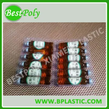 Cheap clamshell blister medicine packing tray for medicine bottle