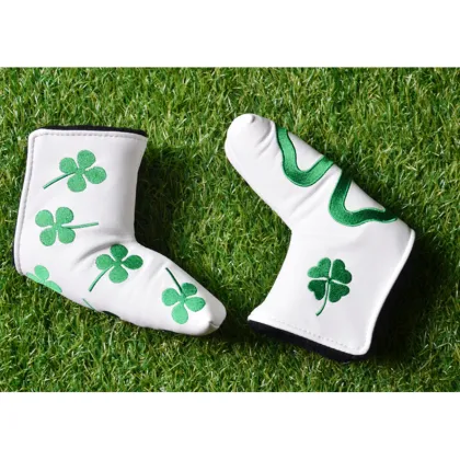 1PCS Shamrock Clover Headcover Golf Putter Head Cover Blade Shamrock Club Heads Clover Headcover Club-Making Products