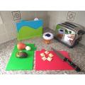 4PCS Plastic Index Color Chopping Board With Stand