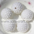 Shinning Clear White Solid Resin Rhinestone 20 * 22MM Beads For DIY βραχιόλι