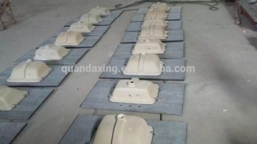 China G654 Black Cheap Granite Vanity Tops with Rectangle Ceramic Sinks