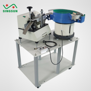 High production capacitor shearing machine