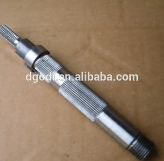 custom auto alternator parts of steel precision long spline shaft for denso