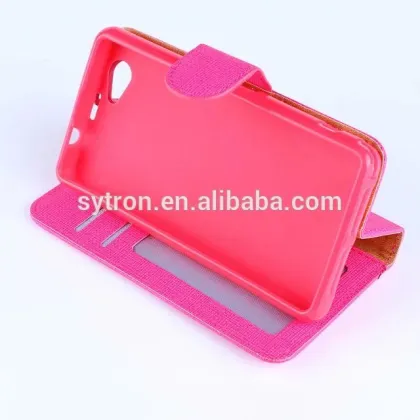 Protective cover denim silicone flip phone case for sony xperia m5