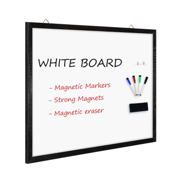 Whiteboard Magnetic Writing Board with Oak Frame - Easy Wiping Office Board