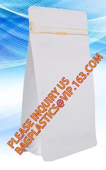 Customized Foil Stamping Kraft Paper Zipper Standing Bag, aluminum foil stand up zipper coffee packaging