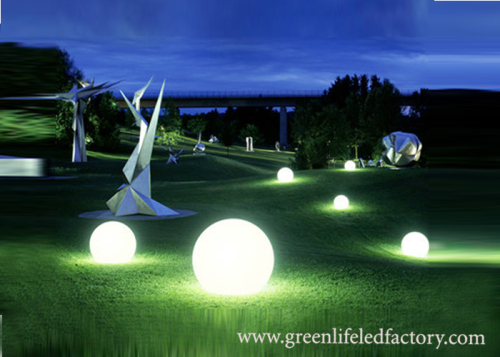 Modern Garden Furniture, Color Changing Outdoor Ball Light in Weatherprotect