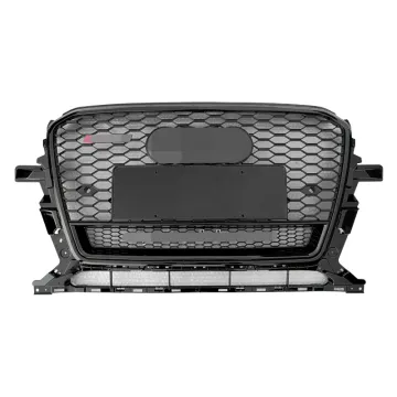 RSQ5 Style Front Sport Hex Mesh Honeycomb Hood Grill Black for Audi Q5/SQ5 8R Facelift 2013-2017