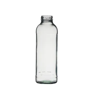 Clear Glass Juice Bottle