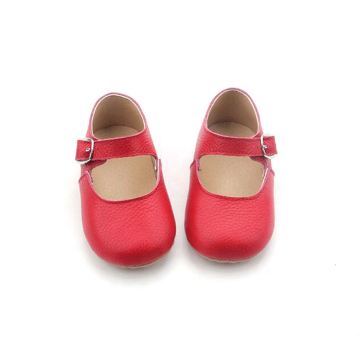 Rød baby pige Mary Jane kjole sko