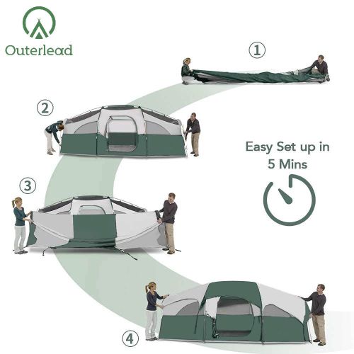 8 Person Cabin Tent 8 Person Camping Cabin Tents with Divided Curtain Supplier