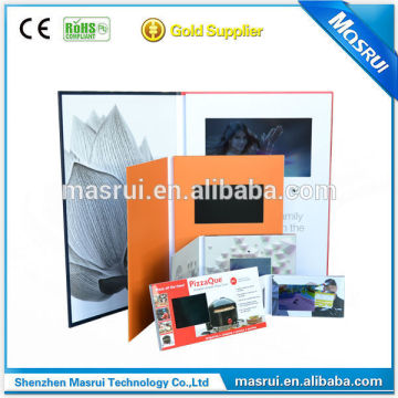 Handmade Craft Video Book, Lcd Video Card for Business Gift