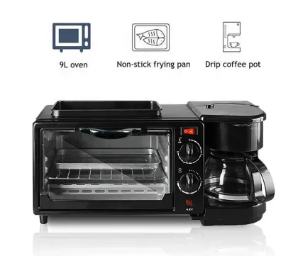 3-in-1 Electric Oven: Breakfast Maker & Coffee Maker
