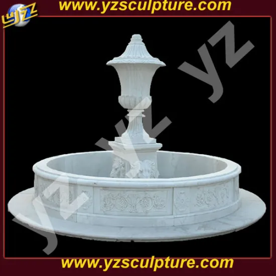 White marble urn garden fountain for sale