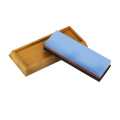 double sided knife sharpening stone with bamboo base