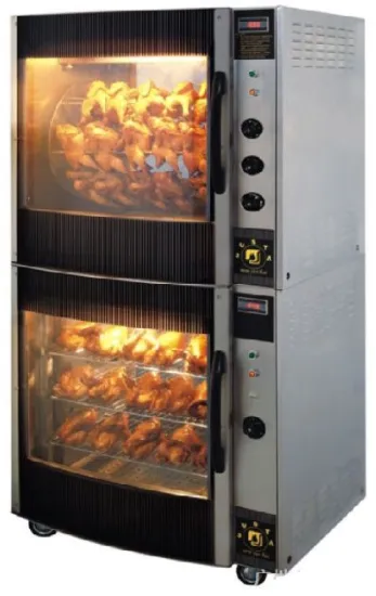 Electric Chicken rotisserie ovens w/ warmer