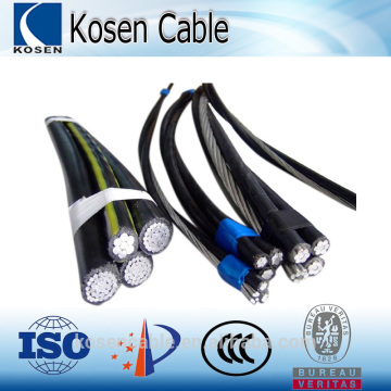 Low Voltage Aluminium Conductor XLPE Insulation ABC Aerial Bundled Cable