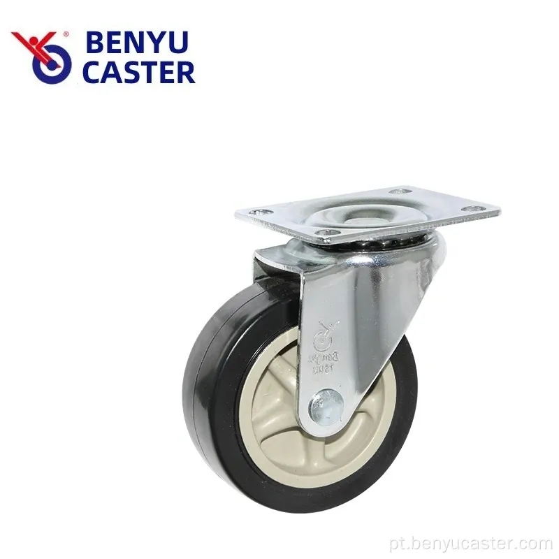 TPU Patente de serviço leve Pu Caster em vermelho