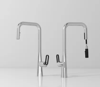 BOLITE Gunmetal Gold Black Kitchen Basin Faucet with Sprayer