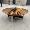 Holzkohlegrill Corten Stahl Holz Feuerstelle Schüssel