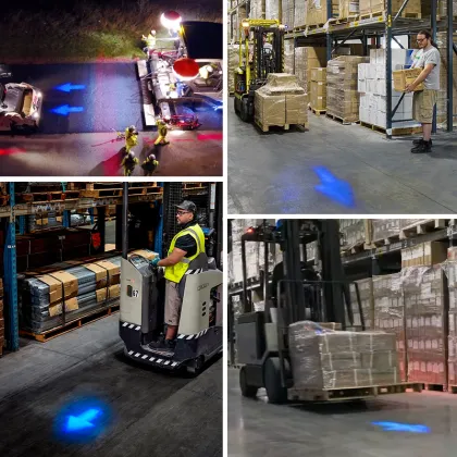 Blue Arrow Light Forklift Safety Lamp LED Red Blue Forklift Arrow Light