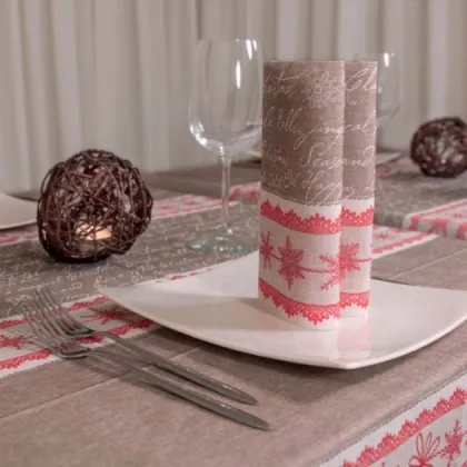 Tovagliato Aria Monouso a Tema Natalizio AIRLAID DRY PAPER TABLECLOTH
