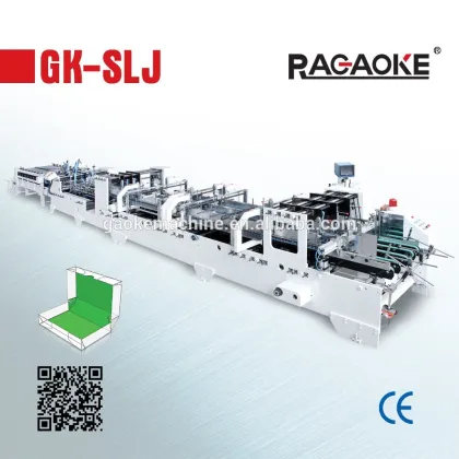 GK-1600SLJ international folding machine for gluing &6 corner box crash bottom-lock box