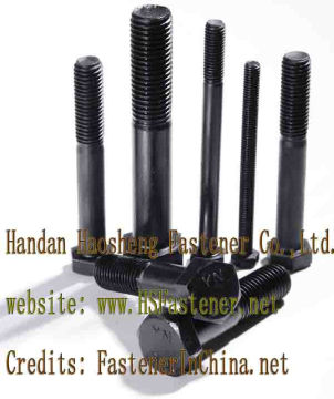 hex bolts din931carbon steel , plate zinc bolt (ISO9001)