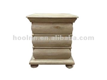Swedish Rounded Oak Nightstand HL028