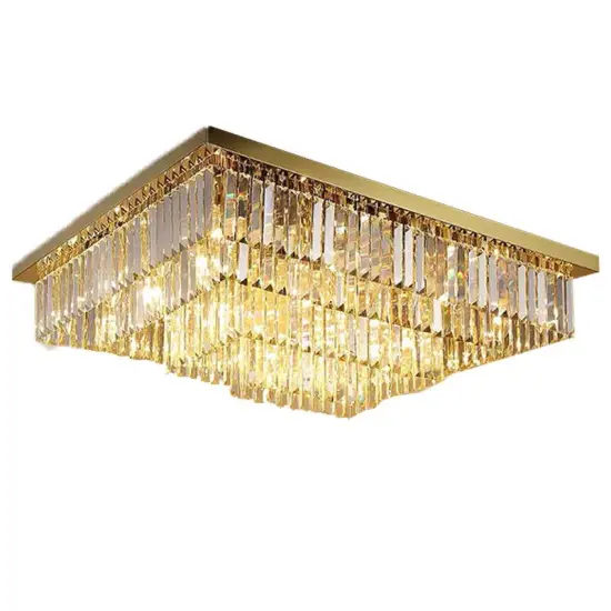 INSHINE Square Gold Drop Aesthetically Pendant Light