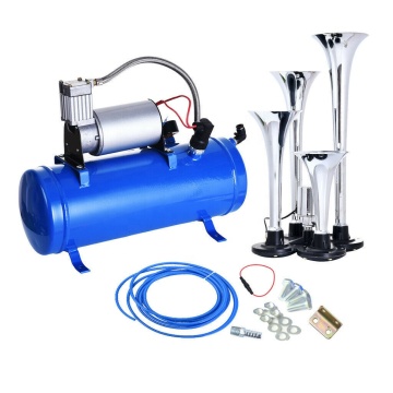 150DB Super Loud Train Horns with 6L Air Tank and Compressor for 12V/24V Cars