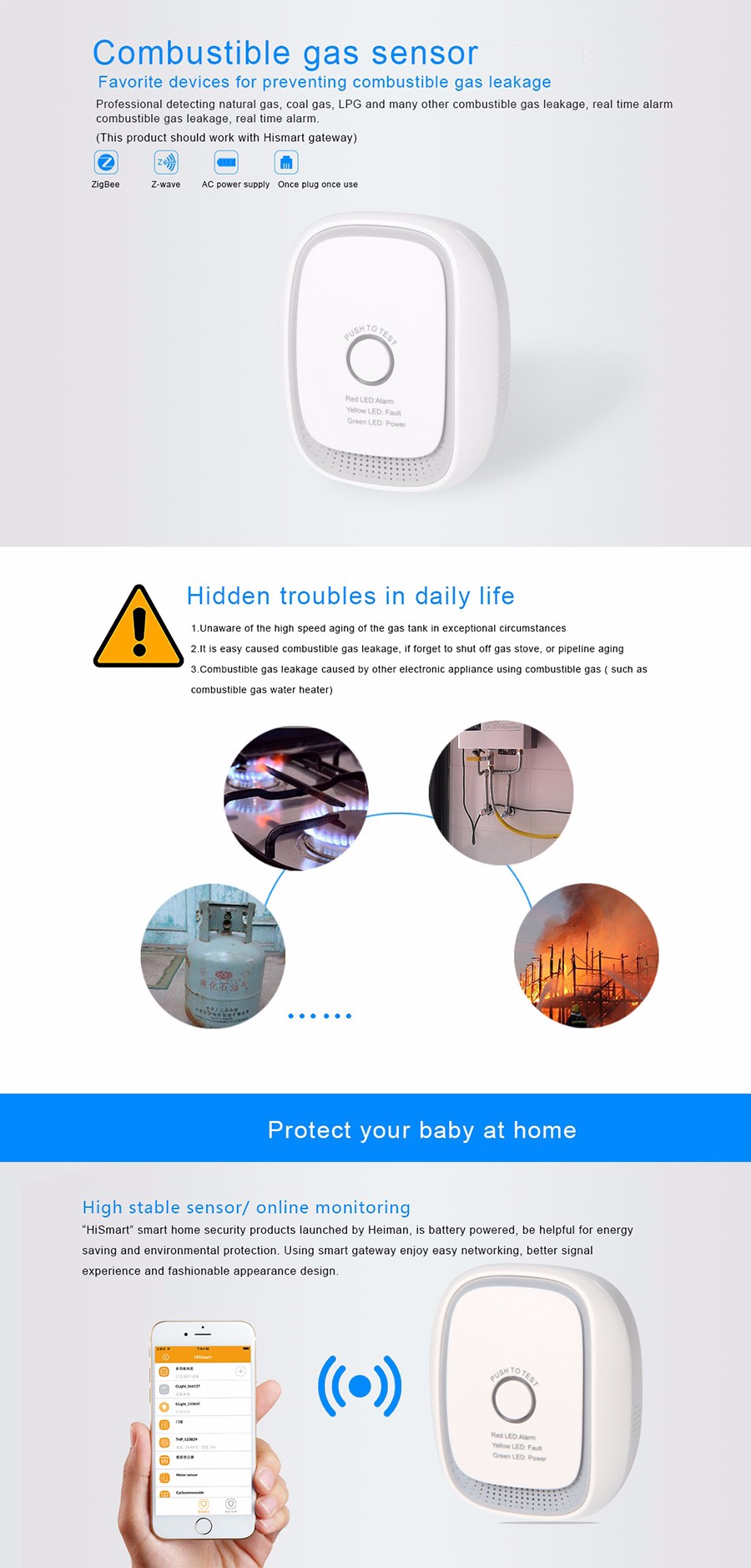Compatible With Home Assistant Kaku Zigbee Smart Natural Coal Lpg Gas