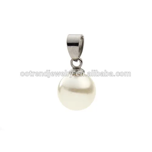 Stainless steel caping Single pearl pendant necklace jewelry earrings sets designs