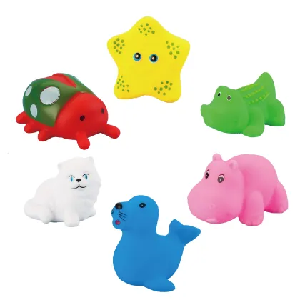 Colorful Silicone Animal Bath Toy Set: Safe and Fun Squirters for Kids' Bath Time