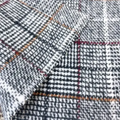 Tweed Wool Polyester Fancy Fabric For Coat