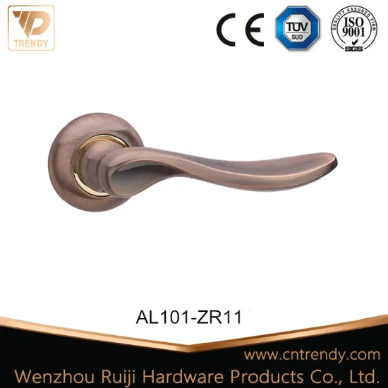 Aluminum Door Handle Lever Lock with Round Knob (Z6101-ZR11-CL)