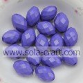 Faceted Diamond Ellipse Acrylic Solid Beads For Decoration