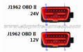 Υποδοχή J1962 OBD 24V-12V με ευθεία καρφίτσα