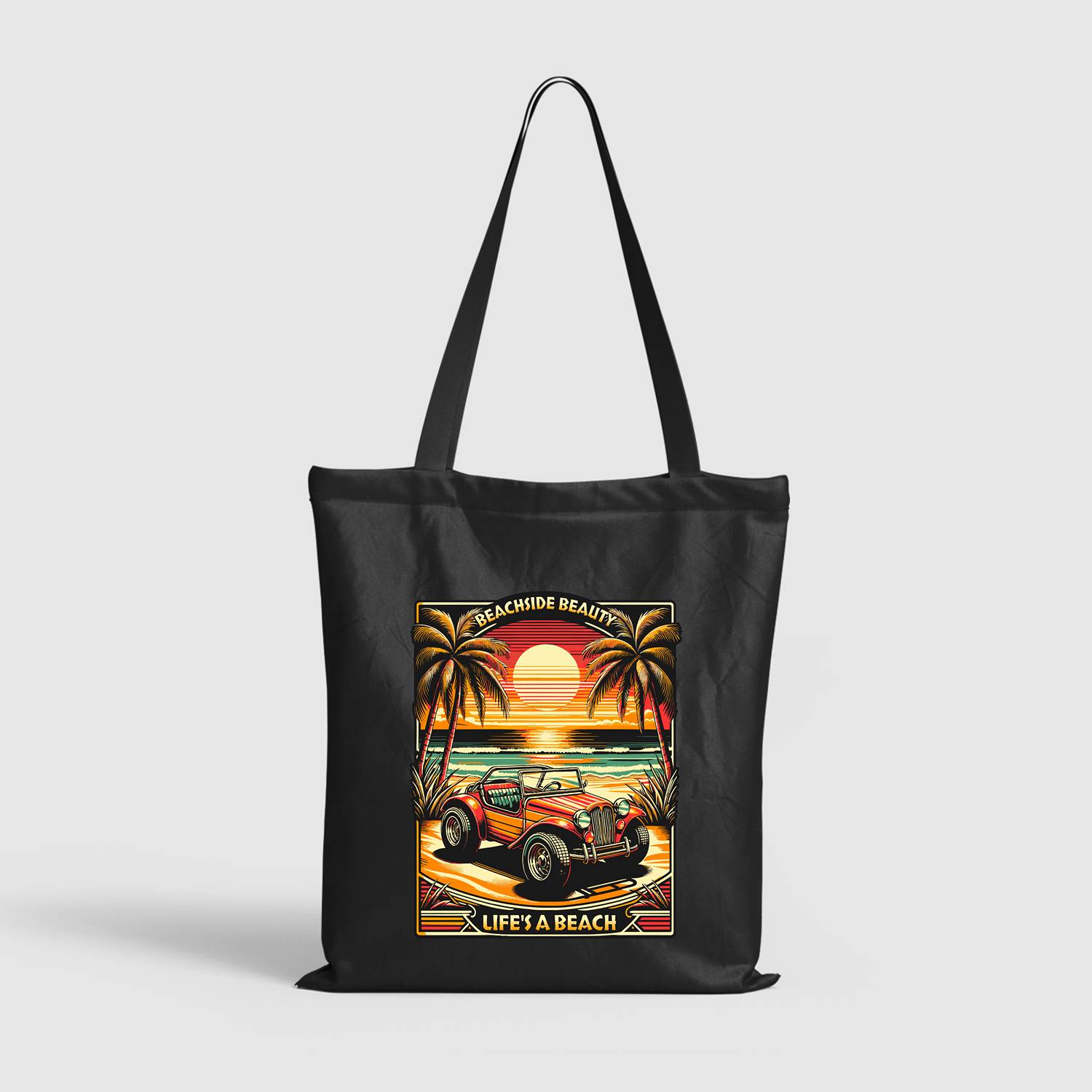 Life's a Beach Summer Canvas Tote Bag