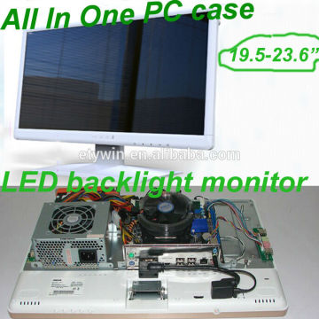 Wall mount all in one pc built-in all in one computer case 19.5"LED backlight monitor desktop computer without CPU
