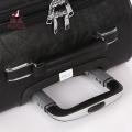 Embossed spinner wheels leather travel hand luggage trolley