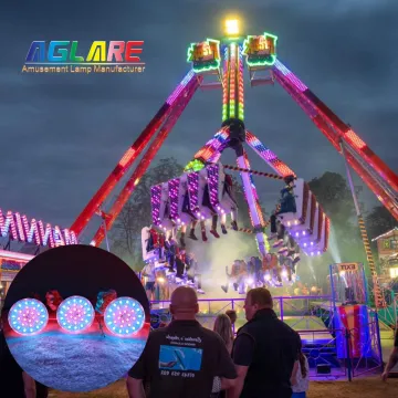 Aglare IP65 SMD5050 36-LED RGB Cabochon Light for Rides and Fairground
