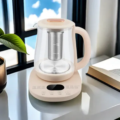 Smart Multifunctional Electric Kettle - Health Pot Home 1.8L Glass Boiling Teapot with Multiple Cooking Modes